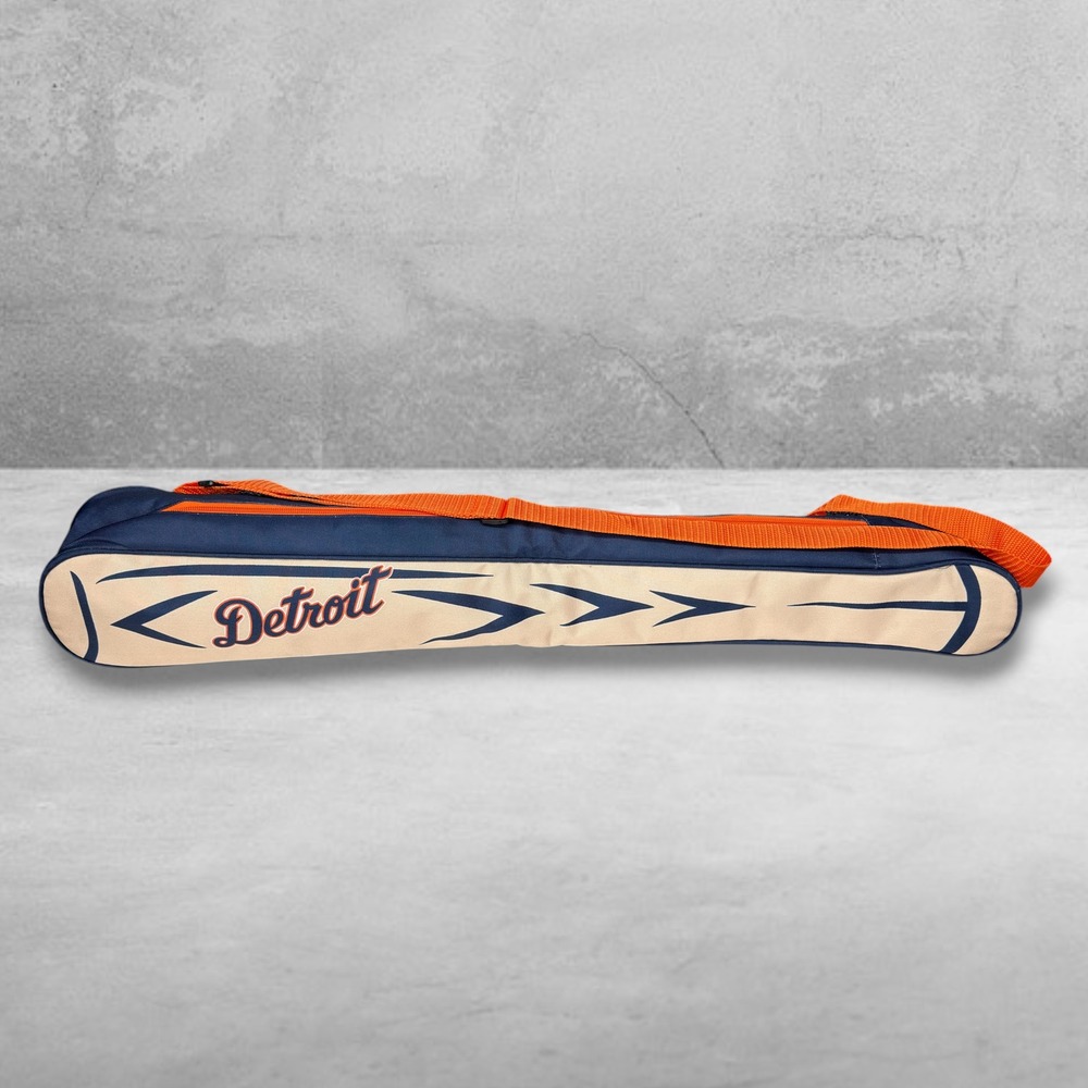 Detroit Tigers Cooler Insulated 6-Can Bag Navy Orange Miller Lite Baseball Bat